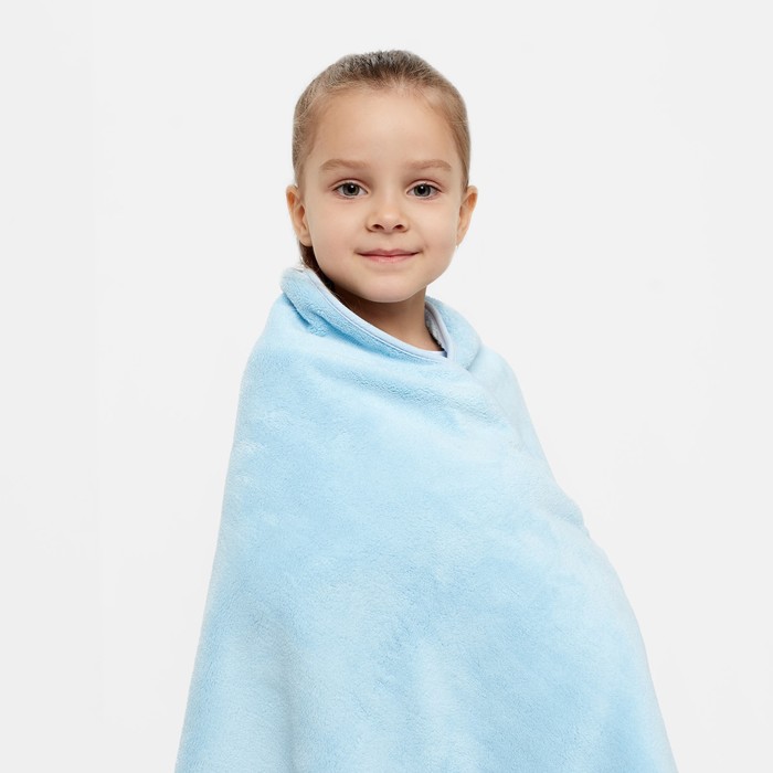 Полотенце детское Крошка Я «Зайчик», 70х140 см, цвет голубой, 100% полиэстер, 360г/м2