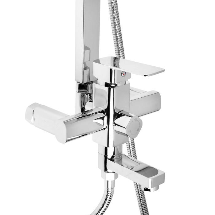 Душевая система ZEIN ZS-4, смеситель, тропическая и ручная лейка, латунь, хром