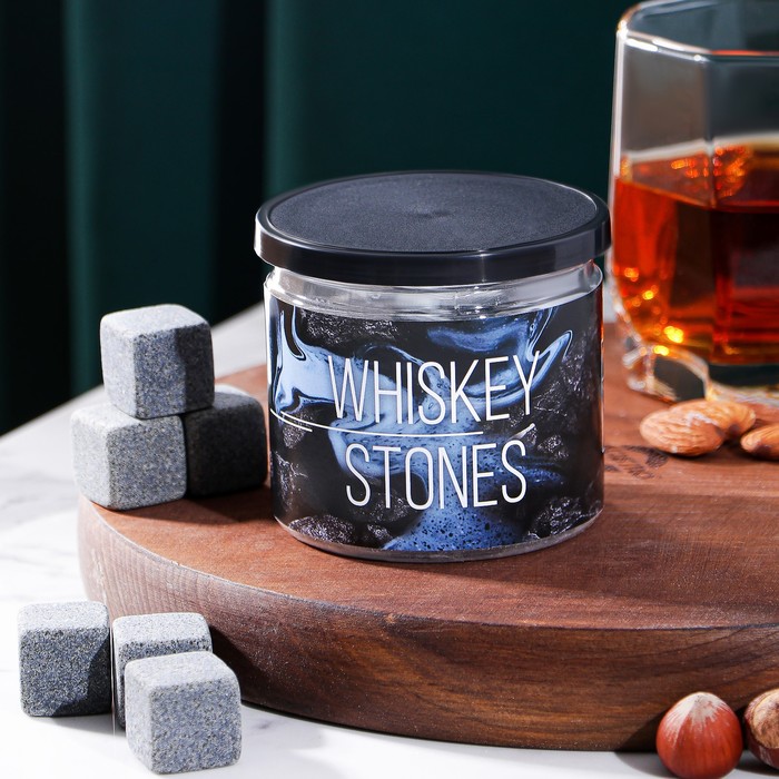 Камни для виски в банке Whiskey stones, 6 шт набор камней для виски whiskey stones в консервной банке 9 шт
