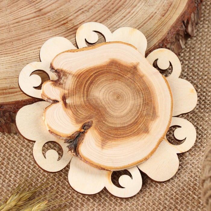 Подставка под горячее "Космическое сердце", 12 см, можжевельник 7989224