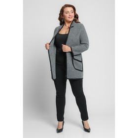 

Кардиган женский, размер 60, цвет черно-белый