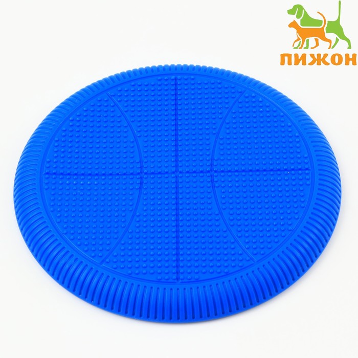 Фрисби Баскетбол, термопластичная резина, 23 см, синий цена и фото