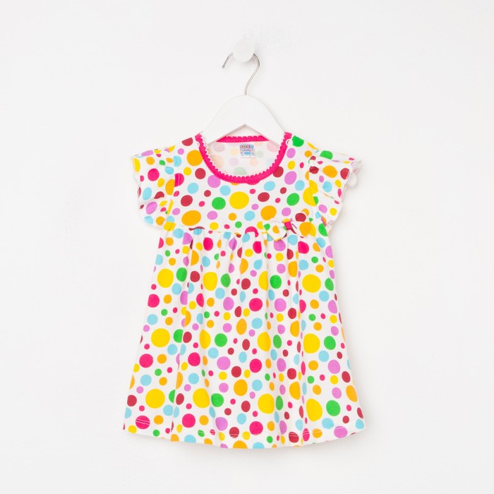 фото Платье для девочки, цвет молочный/шарики, рост 68 см bonito kids