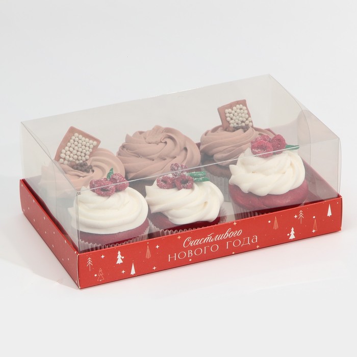 Коробка для десерта «Счастливого НГ», 22 х 8 х 13,5 см коробка для десерта present 26 2 х 8 х 9 7 см