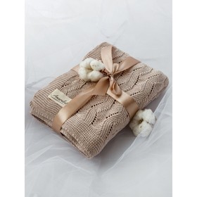 

Плед детский вязаный Amarobaby Tenerezza 105х75 Волна какао