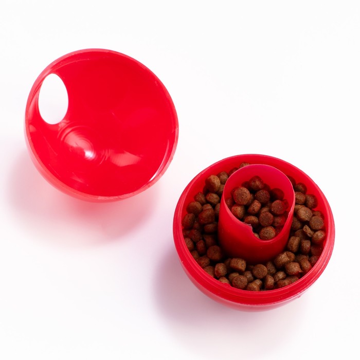 фото Игрушка для сухого корма "яйцо", 6,7 см, красная пижон