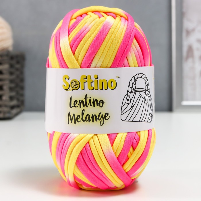 

Пряжа трикотажная 95% хлопок, 5% эластан "Lentino Melange" 100 гр 30 м цвет 8