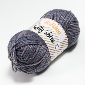 

Пряжа 70% акрил, 30% шёлк "Softy Shine" 50 гр 85 м цвет 41 серый