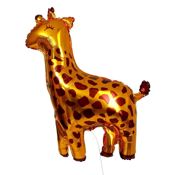 Шар фольгированный 24 «Жираф», золото шар фольгированный 18 неваляшка жираф
