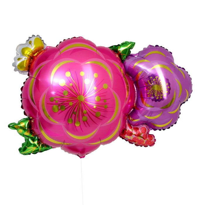 Шар фольгированный 28 «Цветок», розовый фольгированный шар цветок 1 шт