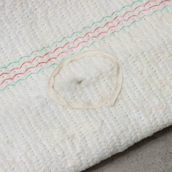 Тряпка для мытья пола Доляна, с отверстием для швабры, вискоза-ХПП, с оверлоком, 50×80 см, цвет белый