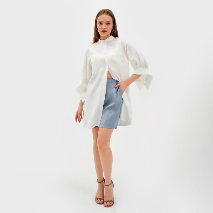 фото Рубашка женская minaku: casual collection цвет молочный, р-р 48