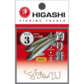 

Крючок HIGASHI Sode ringed, крючок № 3, 10 шт., набор, голубой, 03672