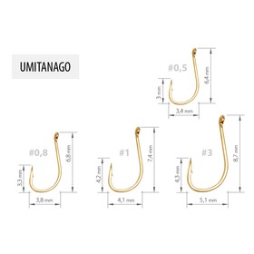 

Крючок HIGASHI Umitanago ringed, крючок № 1, 10 шт., набор, черный, 03690