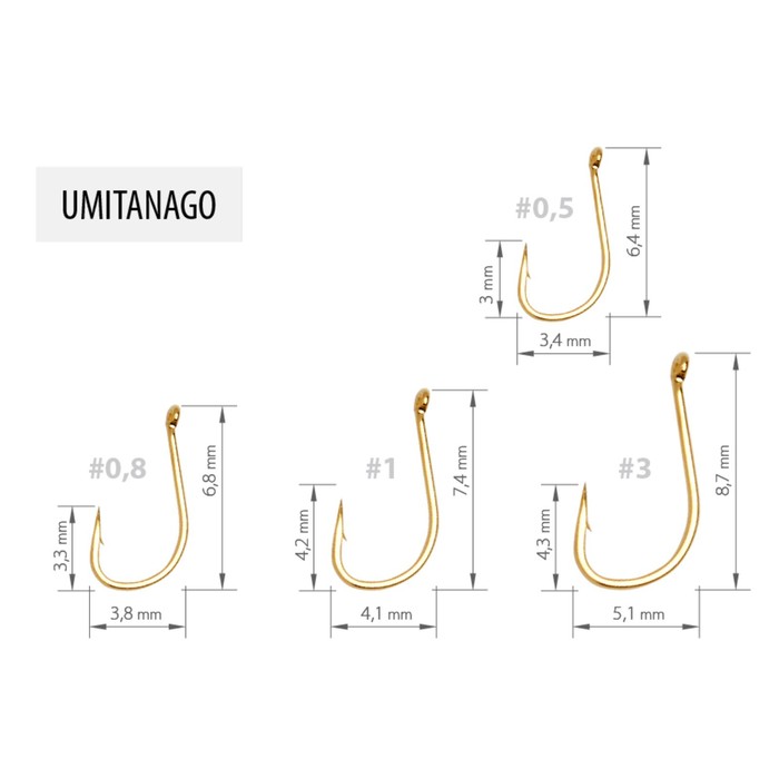 

Крючок HIGASHI Umitanago ringed, крючок № 6, 10 шт., набор, белый UV, 01352