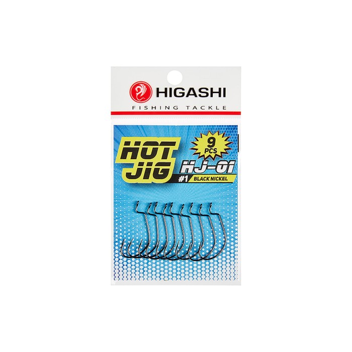 фото Офсетные крючки higashi hot jig hj-01, крючок № 1, черный никель, 02045