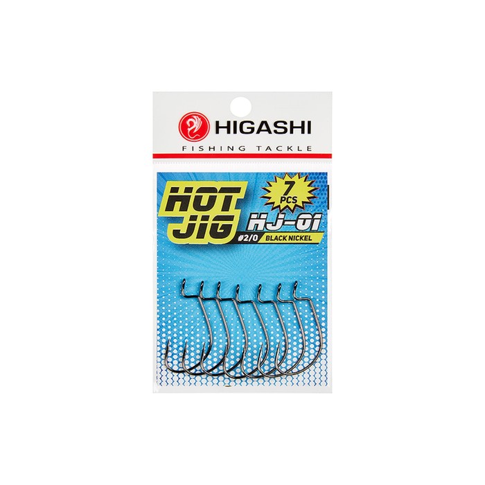 фото Офсетные крючки higashi hot jig hj-01, крючок № 2/0, черный никель, 02048
