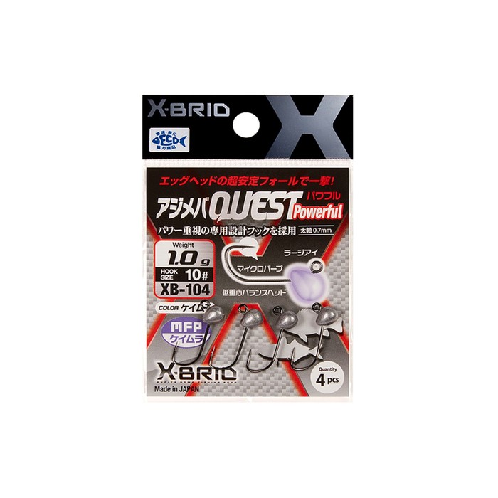 

Джиг-головка MORIGEN XB-104, 1.5 г, 4 шт., набор, 02300