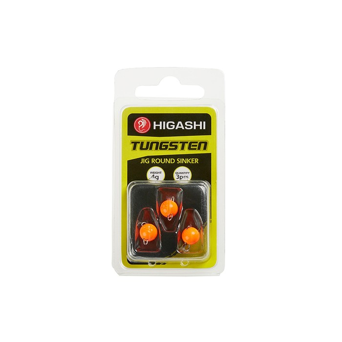 фото Грузила higashi jig tungsten sinker r fluo, 2 г, 4 шт., оранжевое, 03289_1130