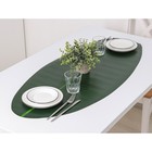 Дорожка для стола «Лист», 106×46 см, цвет зелёный