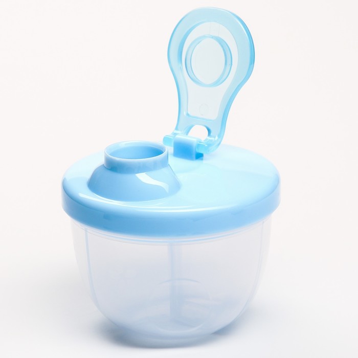 Контейнер для детского питания, 3 секции, цвет голубой