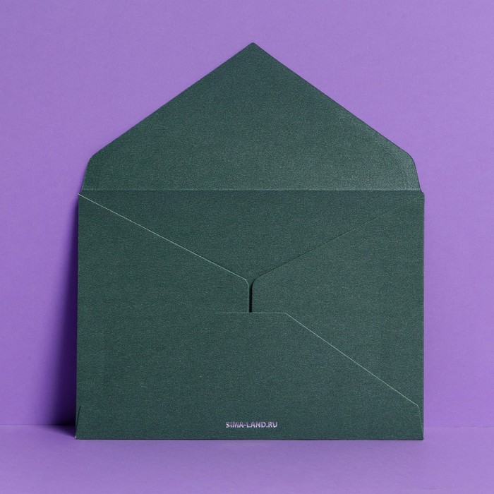 Подарочный конверт "С днем рождения", тиснение, дизайнерская бумага, 11,5 × 16 см