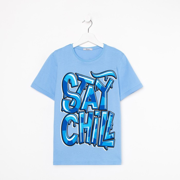 фото Футболка для мальчика, цвет голубой, рост 164 см luneva