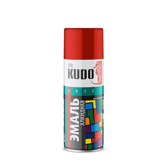 Эмаль универсальная KUDO, KU-1001, Белый глянцевый, 520мл