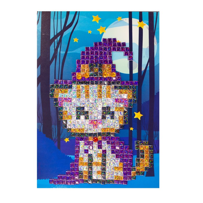 Стикерная мозаика "Волшебный кот", EVA стикеры + стразы
