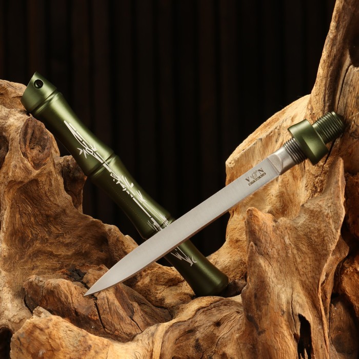 Нож Бамбук сталь - 420, рукоять - алюминий нож бабочка кавалер сталь 420 рукоять сталь 19 см