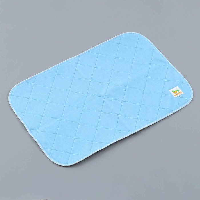 

Пелёнка для животных многоразовая впитывающая, 60 х 40 см, голубой