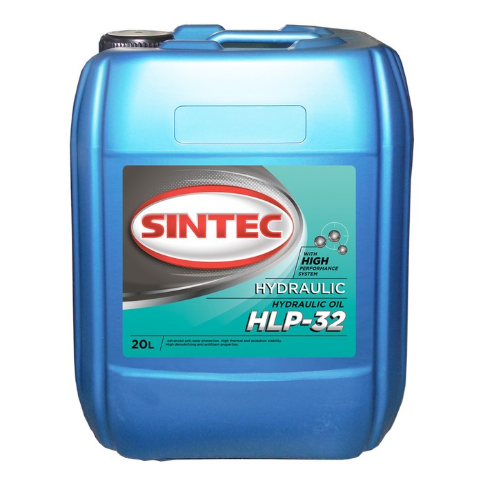 Масло гидравлическое Sintec 32 HLP Hydraulic, 20 л масло гидравлическое sintec 46 hlp hydraulic 20 л