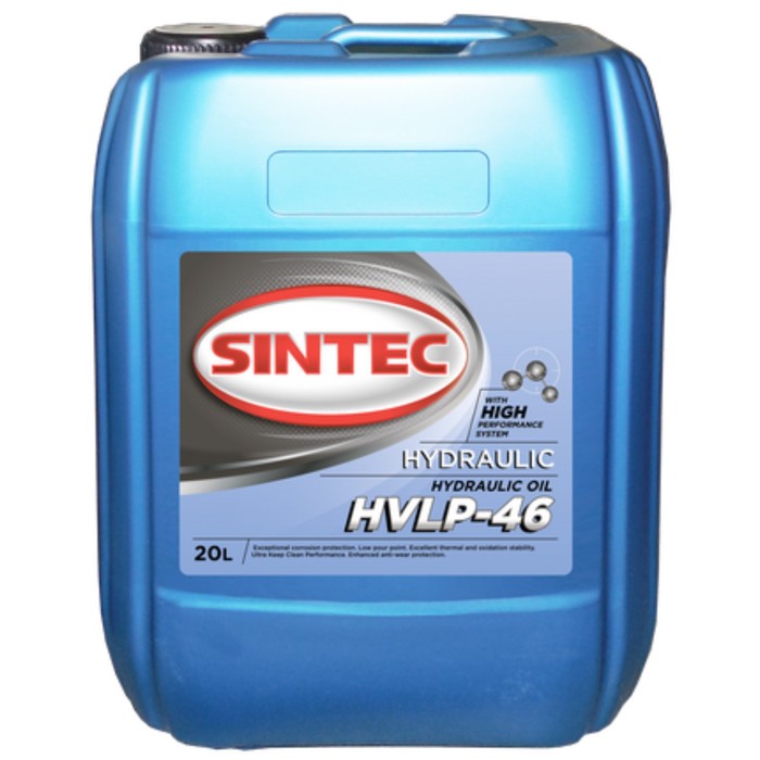 Масло гидравлическое Sintec 46 HVLP Hydraulic, 20 л масло гидравлическое sintec 32 hvlp hydraulic 180 кг