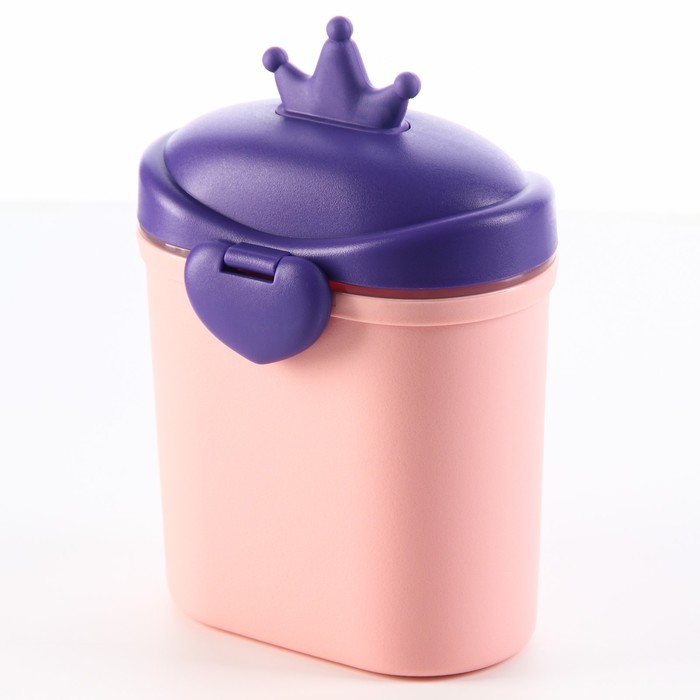 Контейнер для хранения детского питания "Корона", большой, цвет розовый