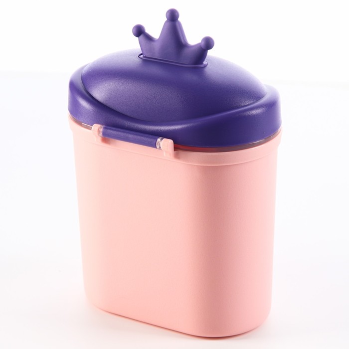 Контейнер для хранения детского питания "Корона", большой, цвет розовый