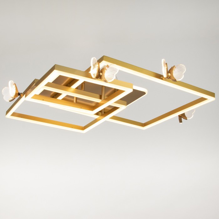 

Люстра "Бабочки Тетра" 108Вт LED 3000-6000К золото 75х75х15см