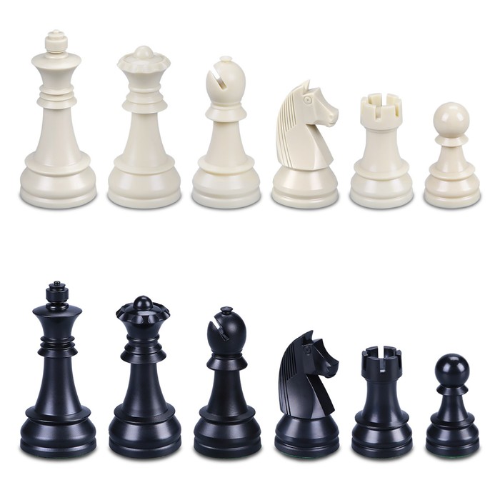 Шахматные фигуры турнирные Leap, пластик, король h=9.5 см, пешка h=5 см, 34 шт