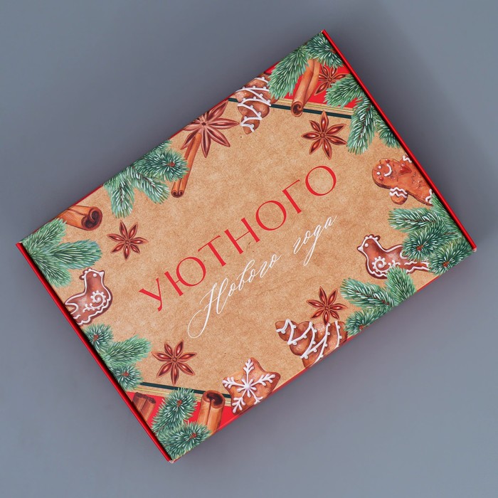 

Коробка складная «Уютного нового года», 21 × 15 × 5 см
