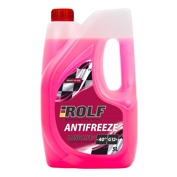 Антифриз Rolf G12+ красный, -40, 5 кг антифриз felix carbox 40 g12 тс красный 5 кг
