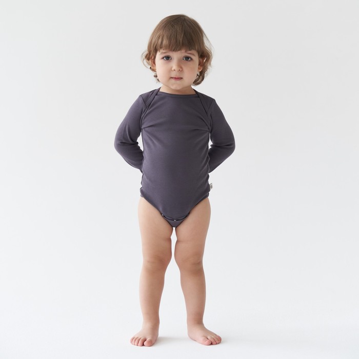 Боди для девочки, цвет темно-серый, рост 62 см