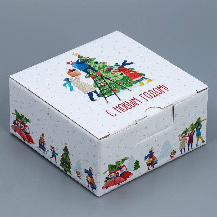 Коробка складная «Город», 15 × 15 × 7 см