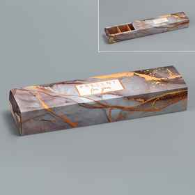 Коробка для конфет, кондитерская упаковка «Камень», 5 х 21 х 3.3 см