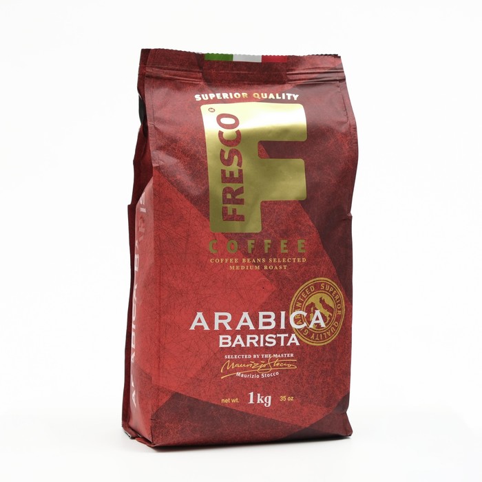 Кофе FRESCO Arabica Barista, зерно, пакет, 1000 г кофе fresco arabica barista для чашки молотый 100 г