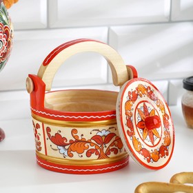 

Ушат,борецкая роспись, 13х 14 см