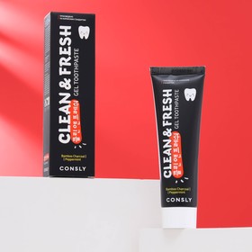 Гелевая зубная паста Consly Clean&Fresh с бамбуковым углем и перечной мятой, 105г