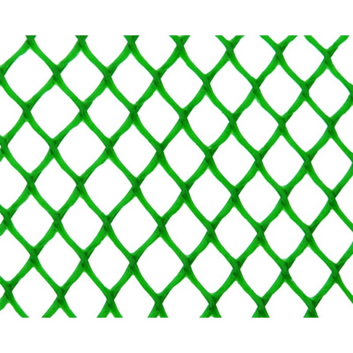 Сетка садовая, для ограждения, 0.4 × 10 м, ячейка 7 × 7 мм, зелёная