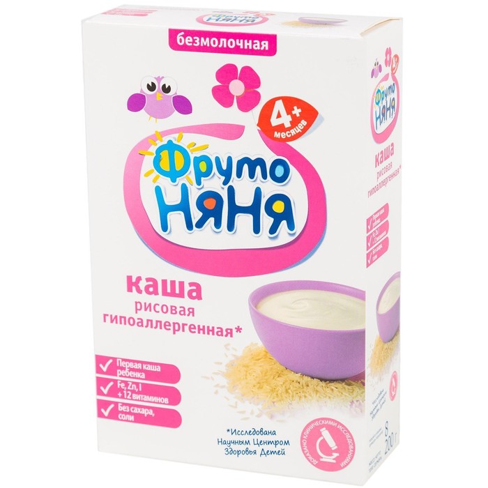 

Каша ФРУТОНЯНЯ безмолочная рисовая 200г
