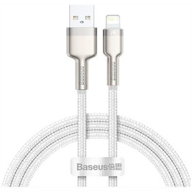 

Кабель Baseus Cafule CALJK-A02, Lightning - USB, 2.4 А, 1 м, белый