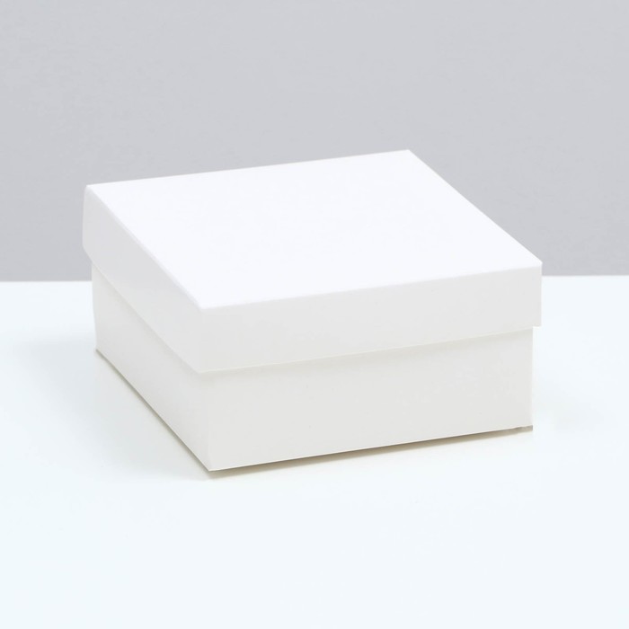 Коробка складная, крышка-дно, белая, 10 х 10 х 5 см коробка складная белая 10 х 10 х 10 см