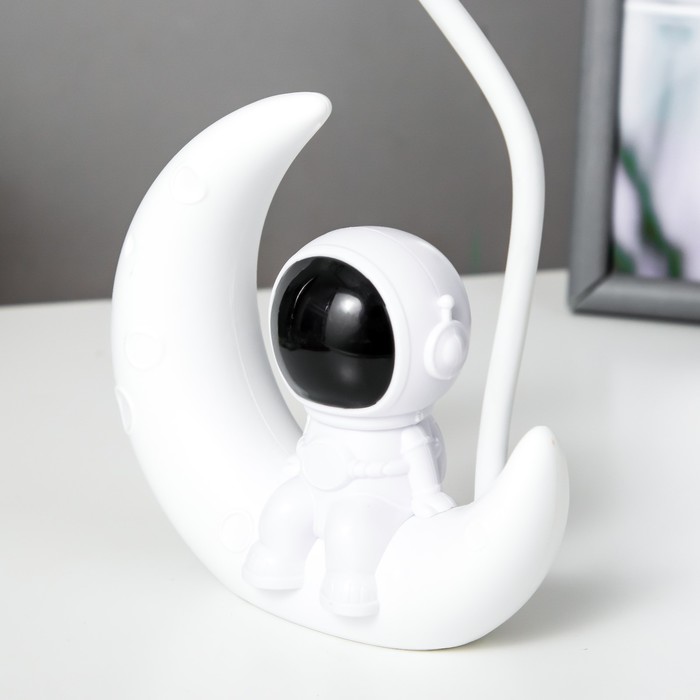 Настольная лампа "Астронавт на луне" LED 3Вт USB АКБ белый 13х5х26 см 7697693